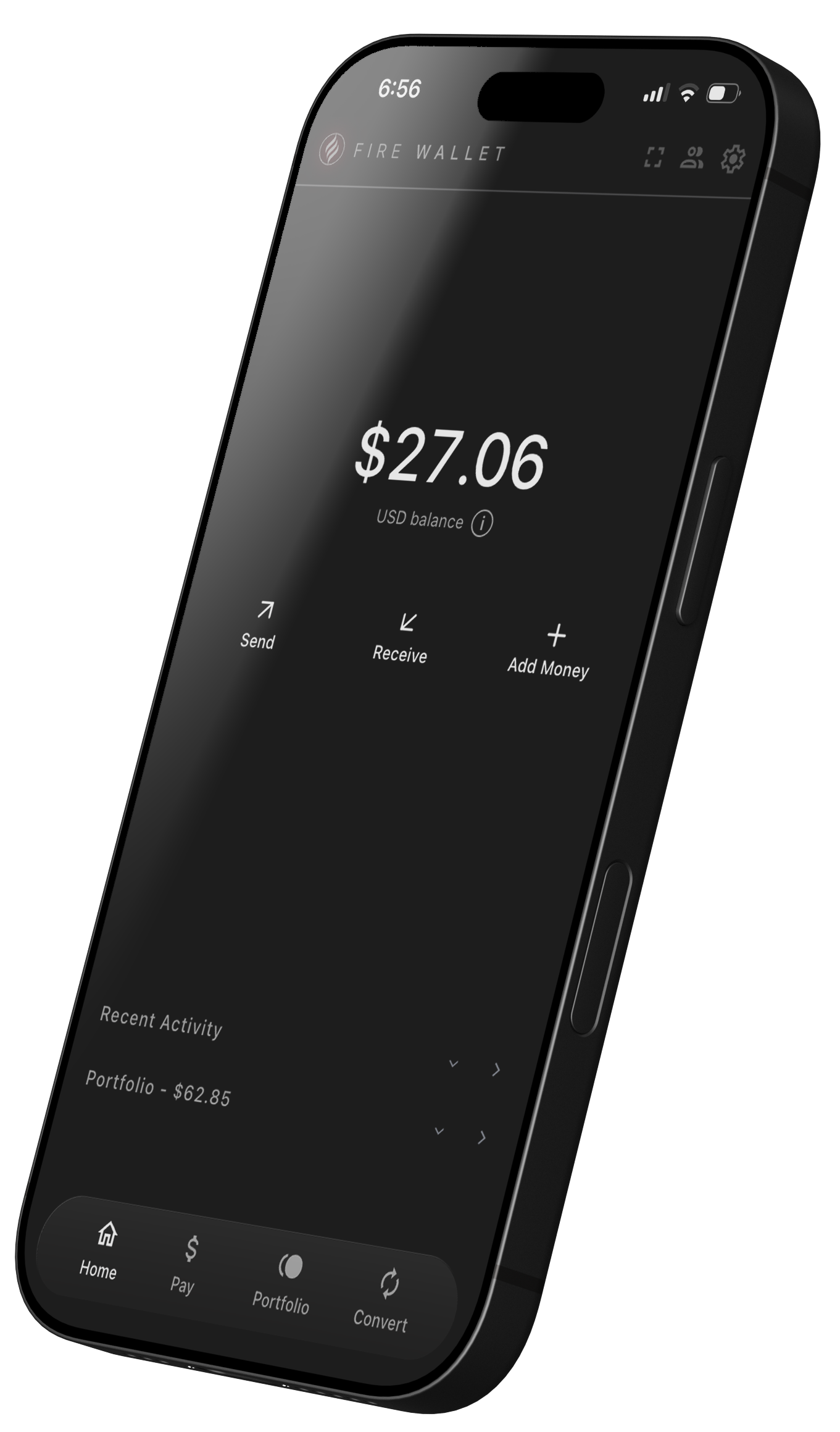Fire Wallet on iPhone